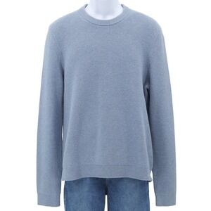 MICHAEL KORS Mens Blue Textured Crew Neck Sweater Size XL